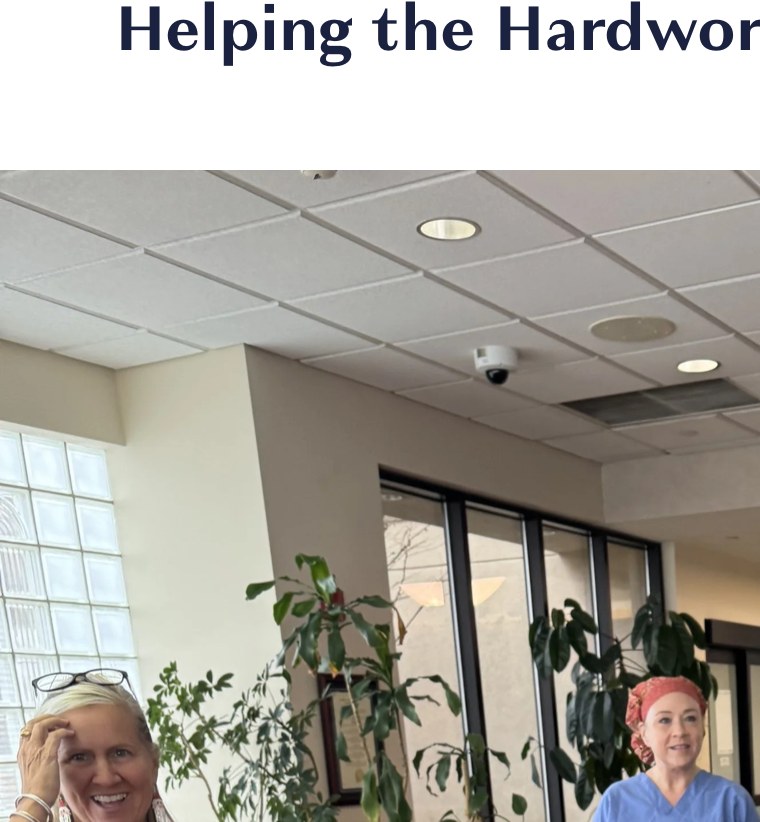 A Helping the Hardworking recognition moment in Frankfort